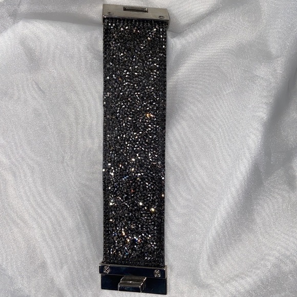 Dark Gray Sparkle Cuff Bracelet - Picture 4 of 6